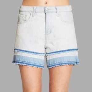 J Brand Gracie High Rise Raw Hem Denim Shorts